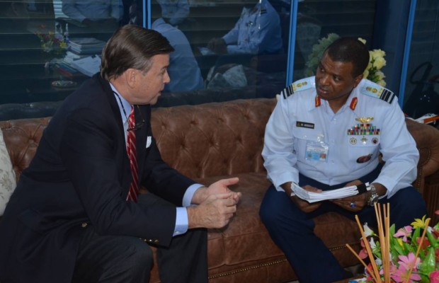U.S ambassador presents aircraft documents to NAF