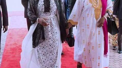 Aisha Buhari rocks $4490 caftan dress