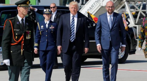 Trump arrives Brussels-capital region