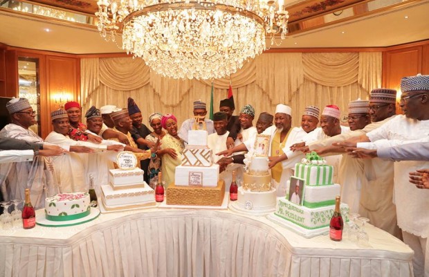 Photos from  President Buhari's surprise birthday party