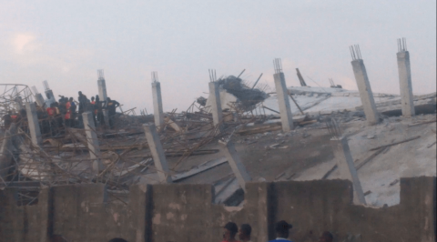 8 Story Building Collapsed in Imo, Many Trapped