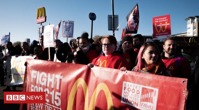 Mcdonald's UK staff join global day of protests