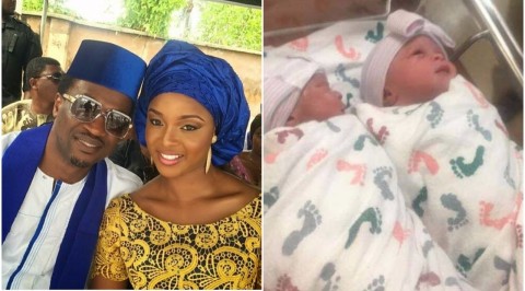 Paul Okoye and Wife, dedicate their Twins